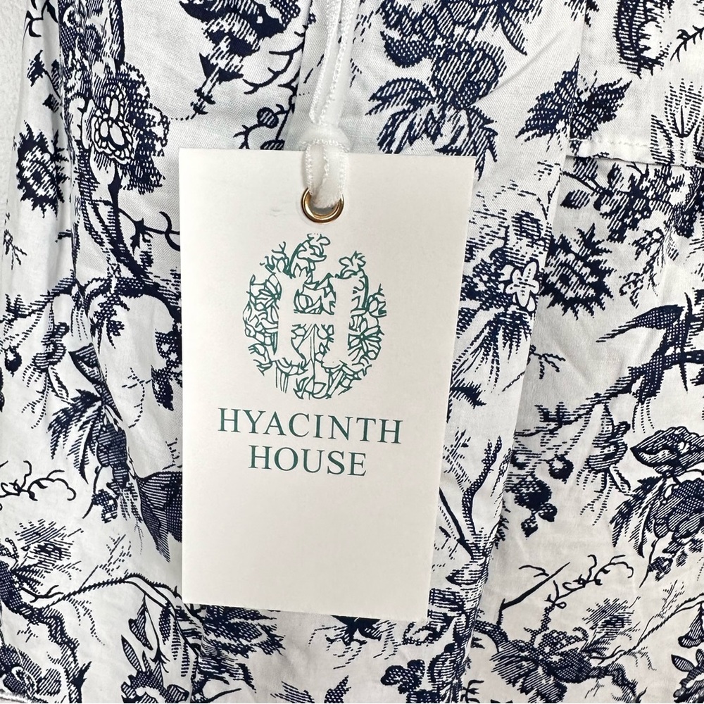 Tuckernuck Hyacinth House Navy Floral Ruffle Nadia Blouse Size Small NEW - Picture 10 of 11